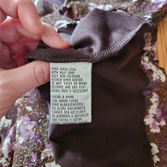 Y2k Ninewest V Neck Floral Top Blouse - Picture 6 of 7